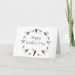 Cartão Feliz Dia das Mães Beija-flor