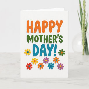 Cartão Feliz Dia das Mães Blooms Card