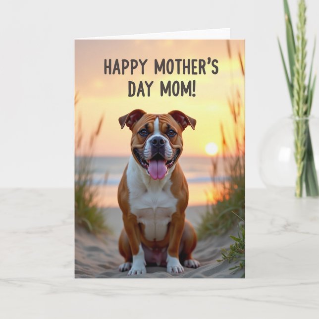Cartão Feliz Dia das Mães Cachorro (Frente)