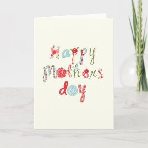 Cartão Feliz Dia das Mães Carta Flor Colorida Fofa