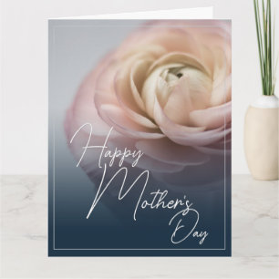 Cartão Feliz Dia das Mães com Grande Rosa Rosa