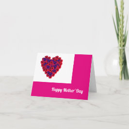 Cartão Feliz Dia das Mães Coração Floral