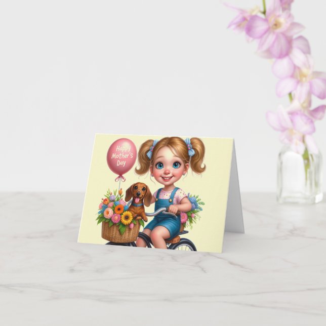 Cartão Feliz Dia das Mães da Menina (Orquídea)