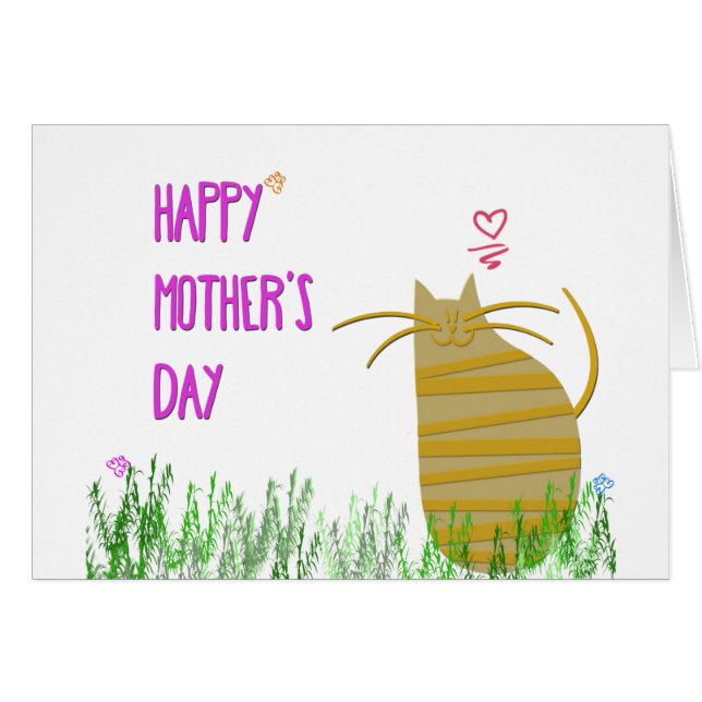 Cartão Feliz Dia das Mães | Do Gato (Frente Horizontal)
