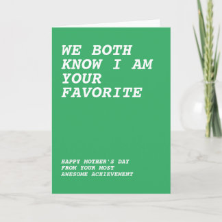 Cartão Feliz Dia das Mães do Seu Filho Incrível