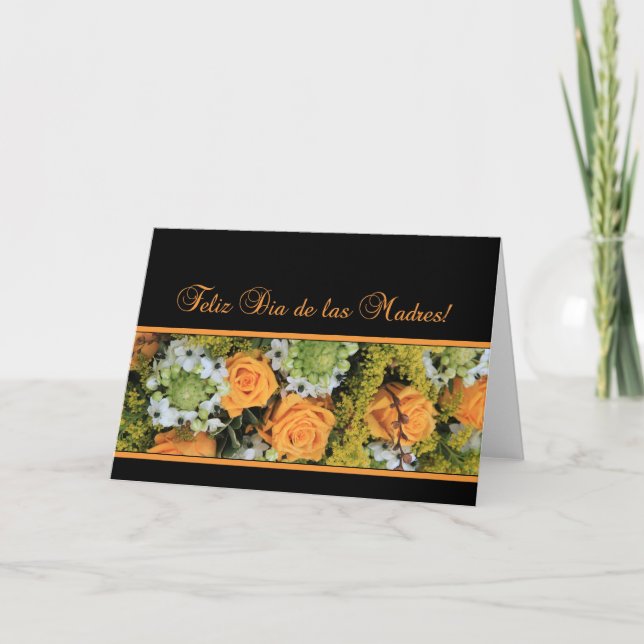 Cartão Feliz Dia das Mães Espanholas (Frente)