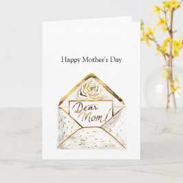 Cartão Feliz Dia das Mães Flor de Ouro