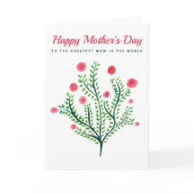 Feliz Dia das Mães Flor de Primavera Aquarela
