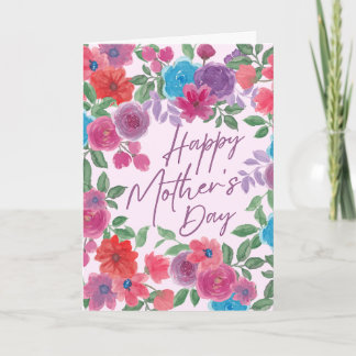 Cartão Feliz Dia das Mães Floral