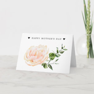 Cartão Feliz Dia das Mães Floral Rosa