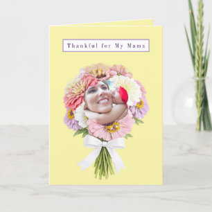 Cartão Feliz Dia das Mães Grata pela Mamãe Floral
