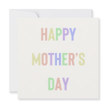 Feliz Dia das Mães Multi-Colorido - Quadrado Plano