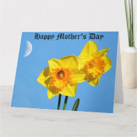 Feliz Dia das Mães Narcisos flores Medalha de Ouro