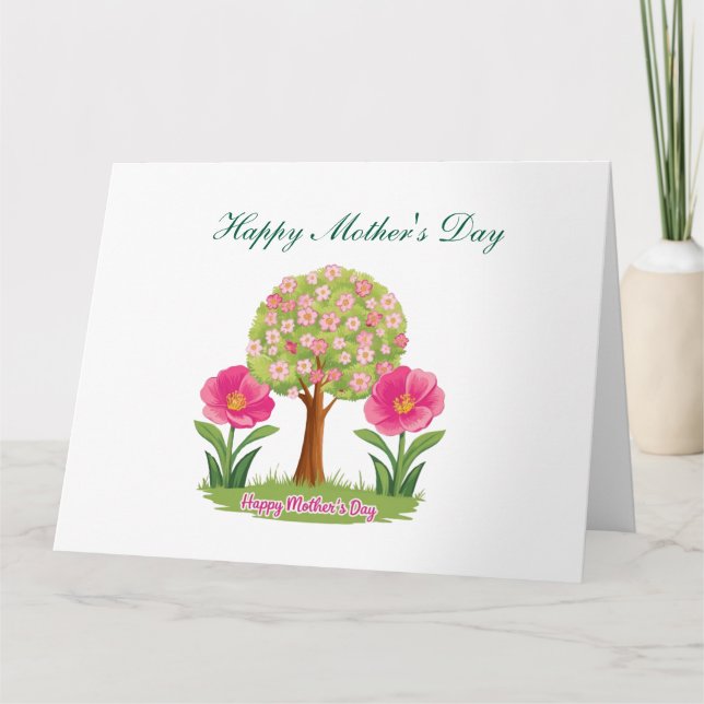 Cartão Feliz Dia das Mães, Nature Design (Frente)