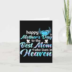 Cartão Feliz dia das mães para a mamãe que mora no céu