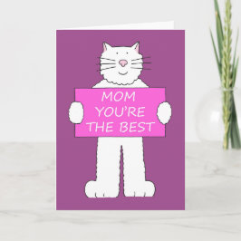 Cartão Feliz Dia das Mães para o Pão de Gato da Mãe