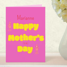 Feliz Dia das Mães Rosa Brilhante Moderno e Na Mod