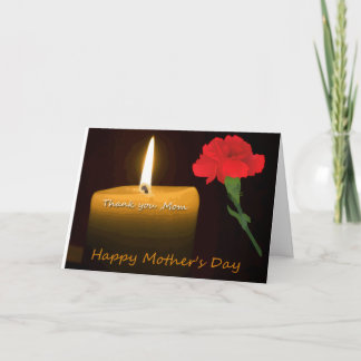 Cartão Feliz Dia das Mães Rosa Vermelha