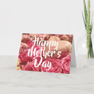 Cartão Feliz Dia das Mães Rosas do Coração