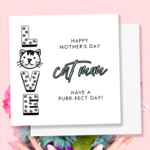 Feliz Dia das Mães Simples Do Gato Purrfeito