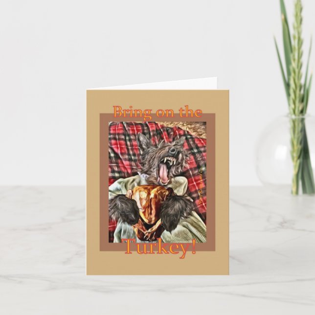 Cartão Feliz Dia de Ação de Graças (Frente)