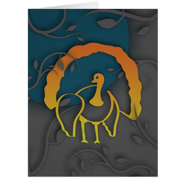 Cartão Feliz dia de Ação de Graças à Turquia (Frente)