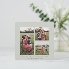 Cartão Feliz Dia de Ação de Graças da Tripla Elegante