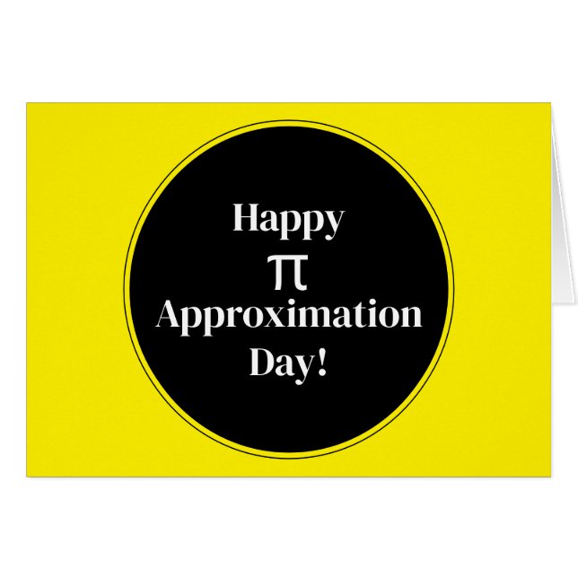 Cartão Feliz Dia de Aproximação Pi 22 de julho Nerd de Ma (Frente Horizontal)
