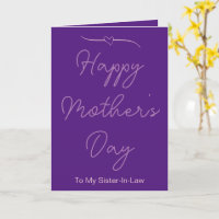 Feliz Dia de as mães Ao Meu Roxo Irmã Em Direito