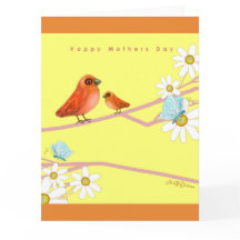 Feliz Dia de as mães com Pássaros