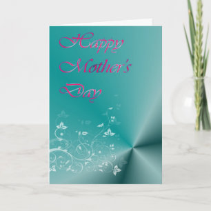 Cartão Feliz Dia de as mães com pergaminhos florais para