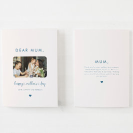 Cartão Feliz dia de as mães de Corações de Script de Foto