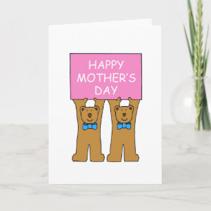 Cartão Feliz Dia de as mães dos Gêmeos