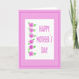 Cartão Feliz dia de as mães e flores