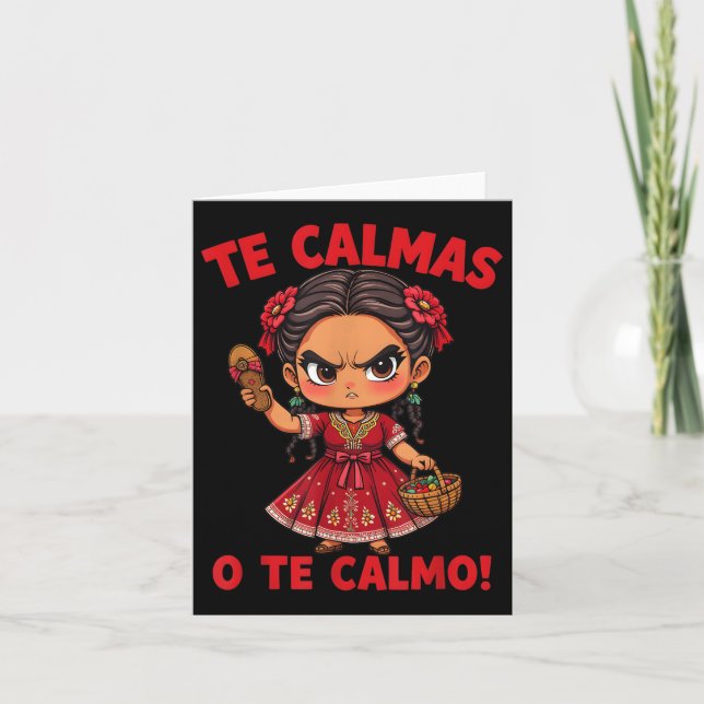 Cartão Feliz dia de as mães Espanhol Mexicano Mãe Te Calm (Frente)
