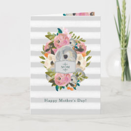 Cartão Feliz dia de as mães | Flores bonito de Aquarela