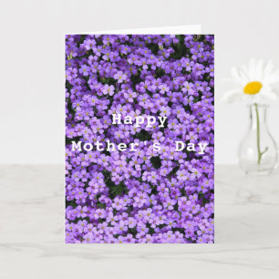Cartão Feliz Dia de as mães - Flores Violetas
