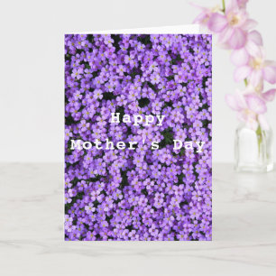 Cartão Feliz Dia de as mães - Flores Violetas