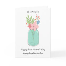 Feliz Dia de as mães Mason Jar Daughin Law