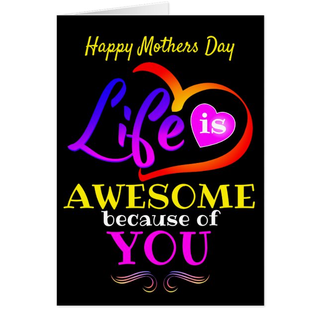 Cartão Feliz dia de as mães (ou Outro Dia Especial) (Frente)