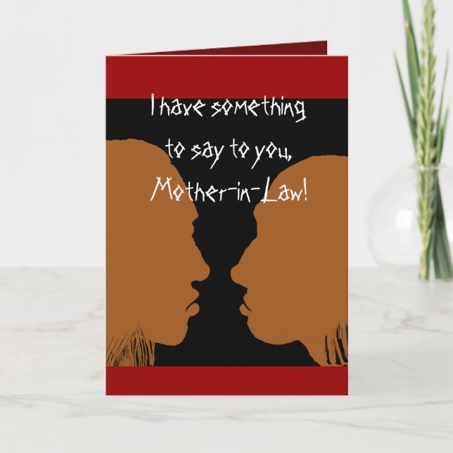 Cartão Feliz Dia de as mães para a mãe na lei. (Frente)