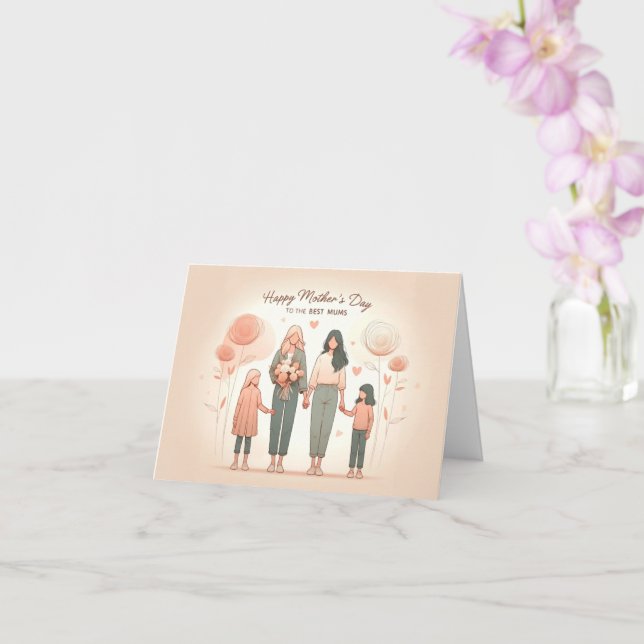 Cartão Feliz Dia de as mães Para As Melhores Mães (Orquídea)