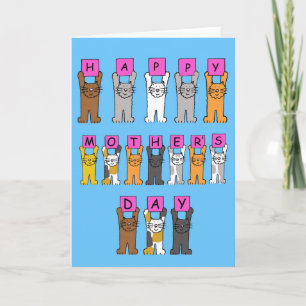 Cartão Feliz Dia de as mães para Cat Lover.