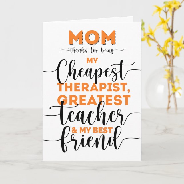 Cartão Feliz Dia de as mães para o meu melhor amigo (Flor Amarela)