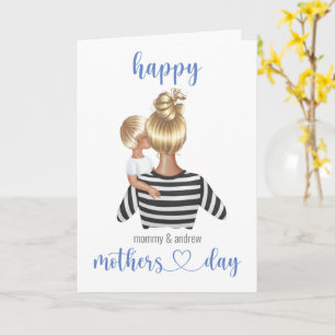 Cartão Feliz dia de as mães Personalizado Do Filho