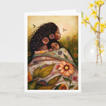 Feliz Dia de as mães. Pintura da Mãe e Filha