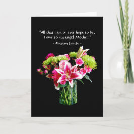 Cartão Feliz Dia de as mães, Stargazer Lily Buquê