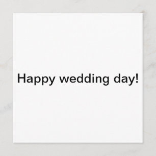 Cartão Feliz dia de casamento!