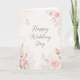 Cartão Feliz Dia de Casamento!