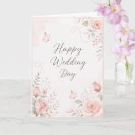 Cartão Feliz Dia de Casamento!